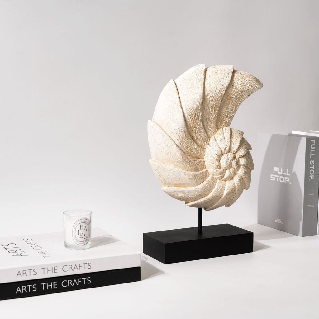 Tượng Trang Trí Hình Vỏ Sò Xoắn Ốc Wabi Sabi