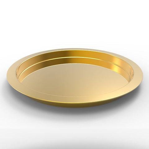 Khay Tròn Inox 304 Sáng Bóng Cao Cấp 38cm