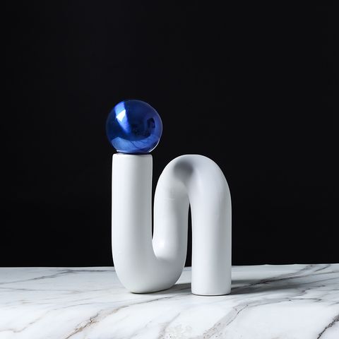 Tượng Hình Học Xoắn Có Nút Tròn Decor Tủ Kệ Trang Trí