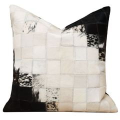 Vỏ Gối Tựa Lưng Lông Ngựa Luxury Phối Đen Trắng