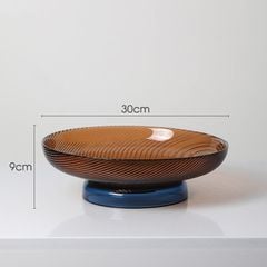 Dĩa Trái Cây Thủy Tinh Có Chân Đế Đựng Trái Cây Thức Ăn Nhẹ