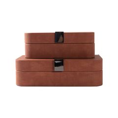 Hộp Đựng Trang Sức Minimalist Phủ Nhung Cam Đất