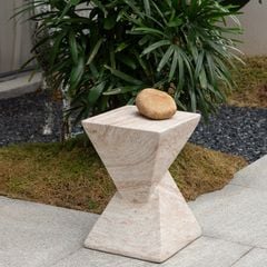 Đôn Decor Đá Mài Khối Chóp Đối Đỉnh