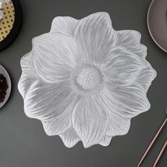 Tấm Lót Bàn Ăn Nhựa PVC Hình Hoa Ép Kim Cao Cấp