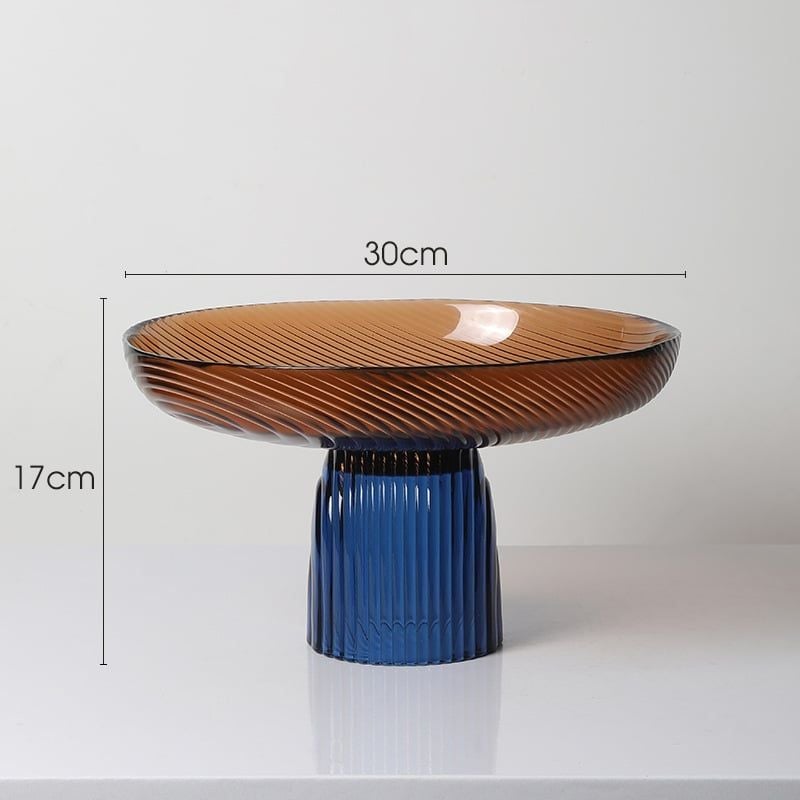 Dĩa Trái Cây Thủy Tinh Có Chân Đế Đựng Trái Cây Thức Ăn Nhẹ