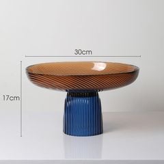 Dĩa Trái Cây Thủy Tinh Có Chân Đế Đựng Trái Cây Thức Ăn Nhẹ