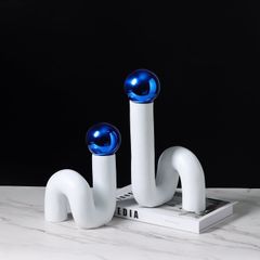 Tượng Hình Học Xoắn Có Nút Tròn Decor Tủ Kệ Trang Trí