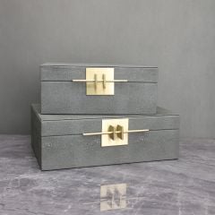 Hộp Đựng Trang Sức Decor Nút Cài Kim Loại Sang Trọng