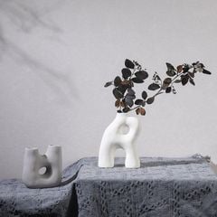 Bình Gốm Cắm Hoa Khô Scandinavian Tối Giản