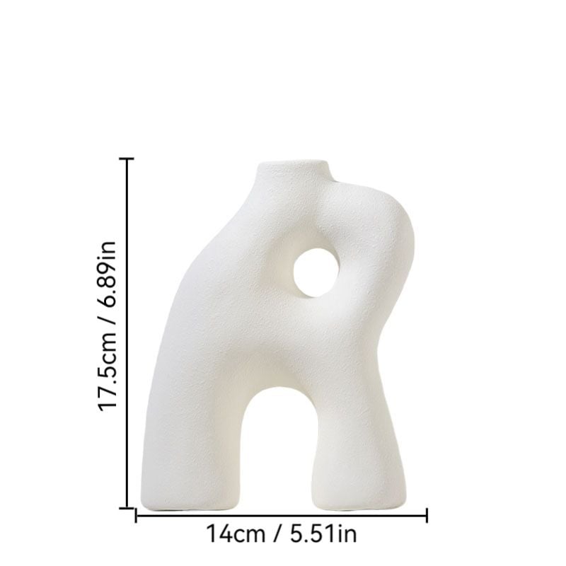 Bình Gốm Cắm Hoa Khô Scandinavian Tối Giản