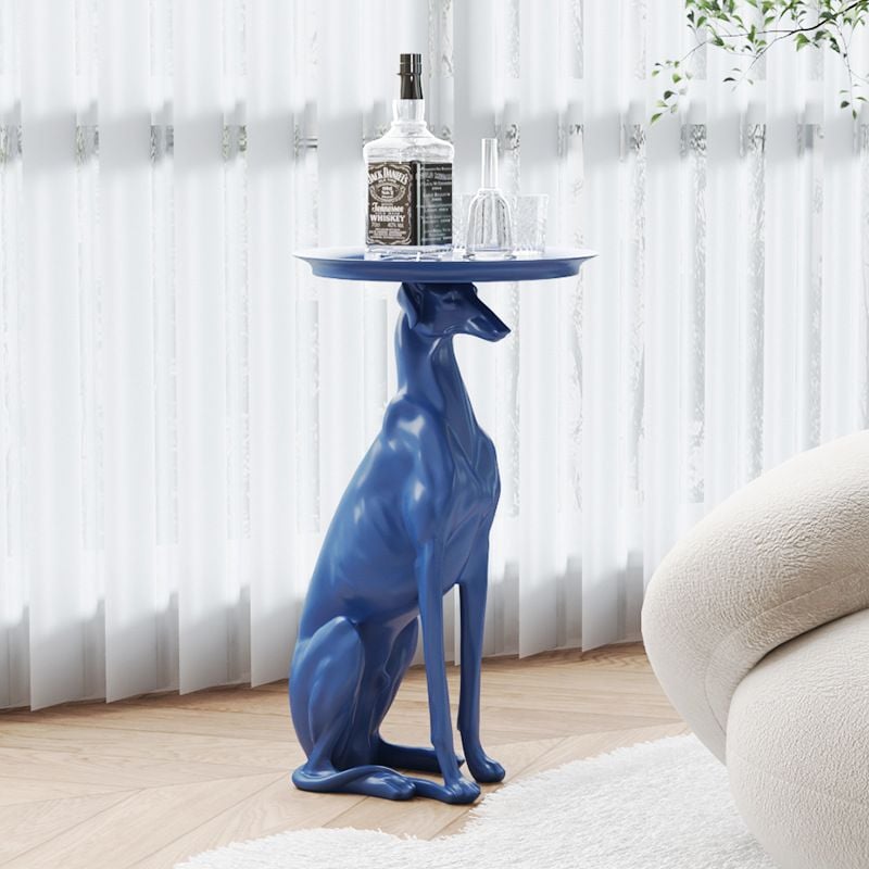 Bàn Trà Decor Hình Chú Chó Minimalist Có Khay Trà Nghệ Thuật