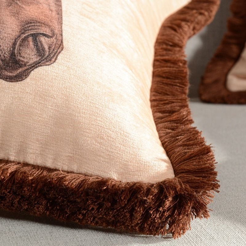 Vỏ Gối Sofa Sang Trọng - Họa Tiết Ngựa Phong Cách Hoàng Gia