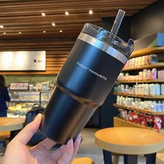 Ly Giữ Nhiệt Cao Cấp Nắp Gạc Kèm Ống Hút Dẻo Tiện Dùng Trên Xe Hơi