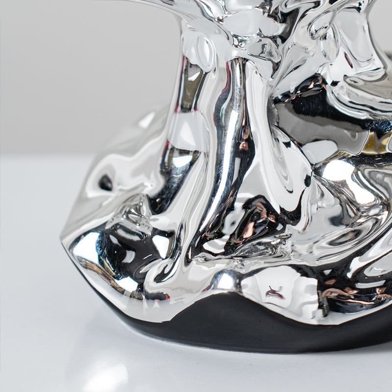 Tượng Decor Quả Táo Resin Trừu Tượng Phối Bạc