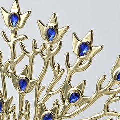 Tượng Decor Chim Công Đế Pha Lê Phong Cách Châu Âu