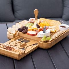 Thớt Phô Mai Kèm Khay Tròn Và Dao Phụ Kiện