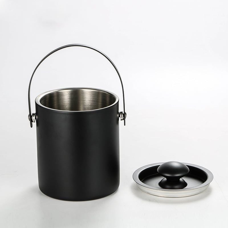 Xô Ướp Lạnh Rượu Bia Inox Có Nắp Và Tay Xách