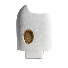 Bình Gốm Decor Tối Giản Họa Tiết Trừu Tượng Phối Vàng