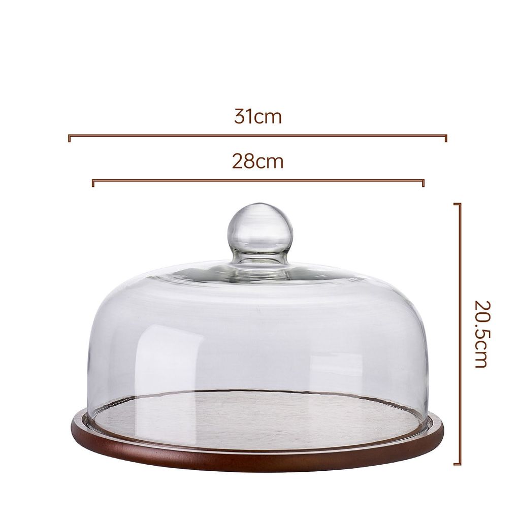 Dĩa Gỗ Cổ Điển Có Nắp Đậy Bày Trí Bàn Tiệc