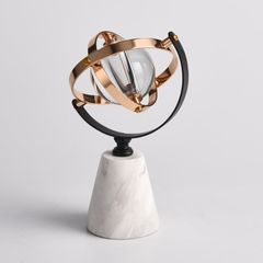 Quả Cầu Pha Lê Inox Chân Đá Cẩm Thạch Sang Trọng