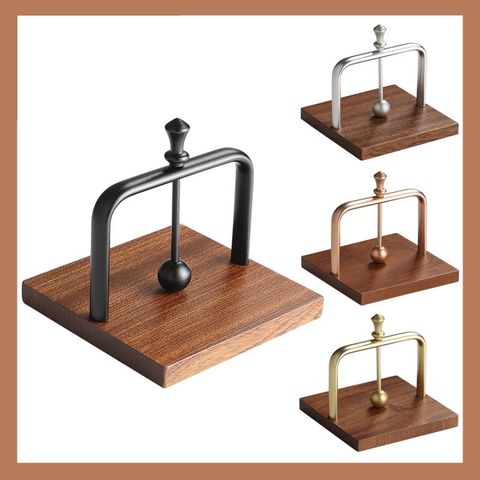 Giá Đựng Khăn Giấy Để Bàn Khung Kim Loại Đế Gỗ Sang Trọng