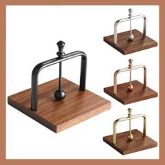 Giá Đựng Khăn Giấy Để Bàn Khung Kim Loại Đế Gỗ Sang Trọng