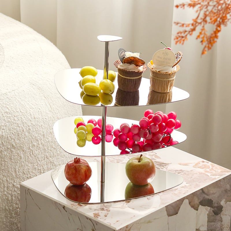 Kệ Trưng Bày Bánh Trái Cây 3 Tầng Cho Tiệc Buffet
