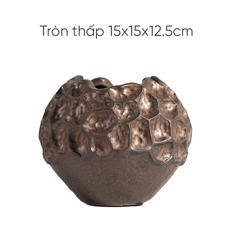 Bộ Bình Hoa Forge Phong Cách Organic Rustic