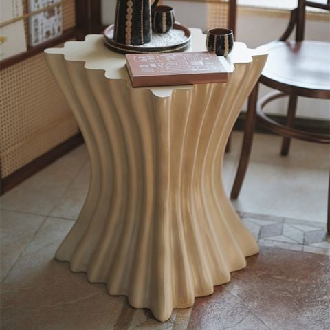 Đôn Trang Trí Hình Trụ Xoắn Hiện Đại Phong Cách Wabi Sabi