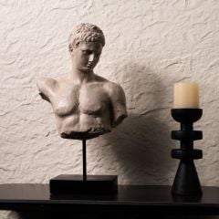 Tượng Điêu Khắc Hình Nam Bán Thân Vintage Kiểu Pháp