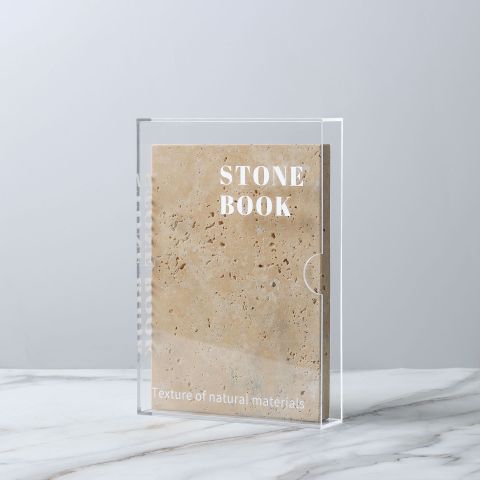 Sách Đá Cẩm Thạch Decor Kèm Hộp Acrylic Trong Suốt Phong Cách Modern Luxury