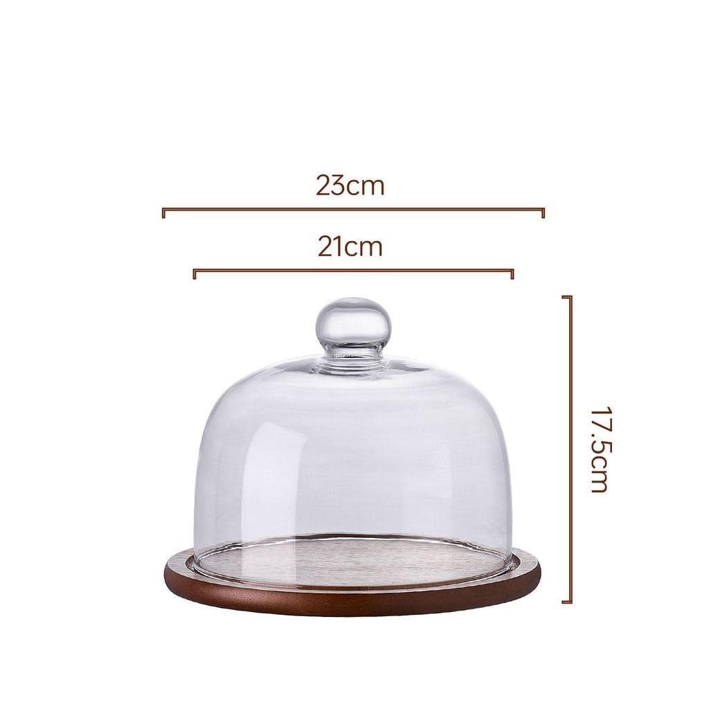 Dĩa Gỗ Cổ Điển Có Nắp Đậy Bày Trí Bàn Tiệc