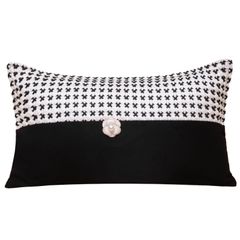 Vỏ Gối Tựa Lưng Lông Ngựa Luxury Phối Đen Trắng