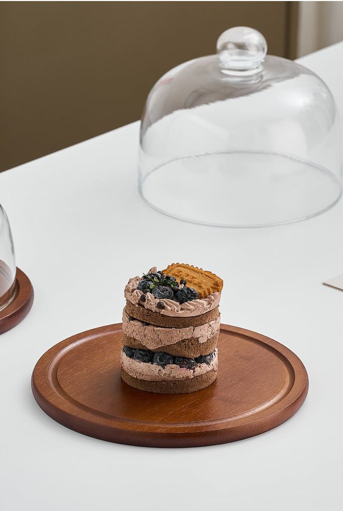 Dĩa Gỗ Cổ Điển Có Nắp Đậy Bày Trí Bàn Tiệc