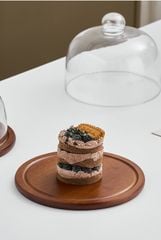 Dĩa Gỗ Cổ Điển Có Nắp Đậy Bày Trí Bàn Tiệc