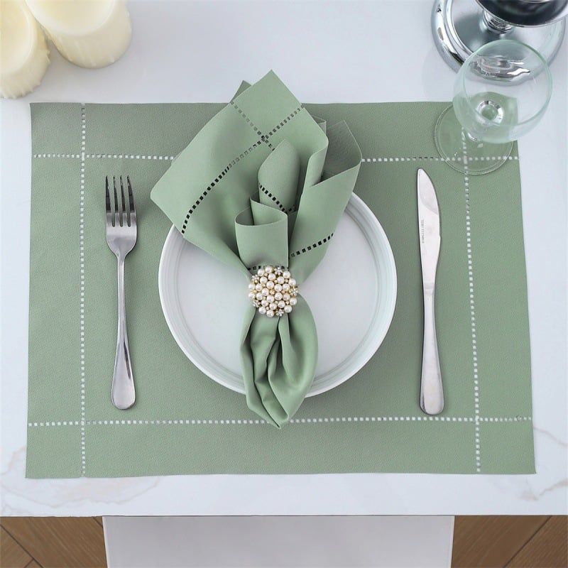 Khăn Ăn Vải Trang Trí Bàn Tiệc Viền Đính Đá Sang Trọng 43x43cm