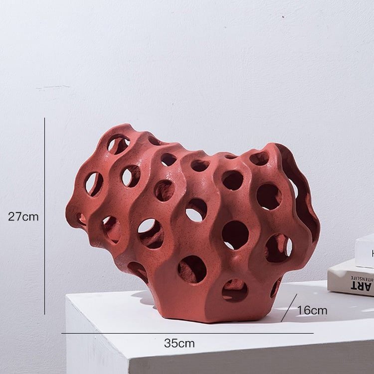 Bộ Đôi Tượng Trang Trí Hình Học San Hô Prisma