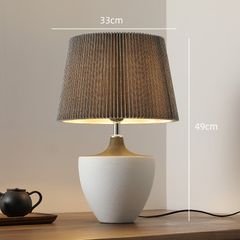 Đèn Bàn Phòng Ngủ Gốm Sứ Thủ Công Wabi Sabi TQ-22137 (33*49)