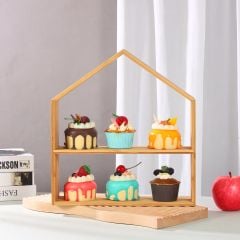 Kệ Bánh Little House Gỗ 2 Tầng Trưng Bày Bánh Tea Break