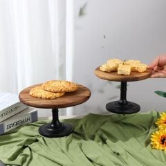 Khay Gỗ Cao Chân Trưng Bày Bánh, Đồ Ăn Nhẹ Trà Chiều