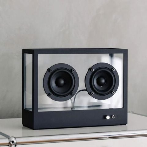 Đồ Decor Hình Loa Kim Loại Acrylic Trong Suốt Phong Cách Tối Giản