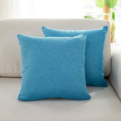 Vỏ Gối Tựa Lưng Sofa Vải Cotton Linen Trơn Nhiều Màu