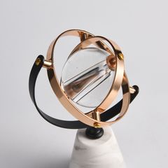 Quả Cầu Pha Lê Inox Chân Đá Cẩm Thạch Sang Trọng