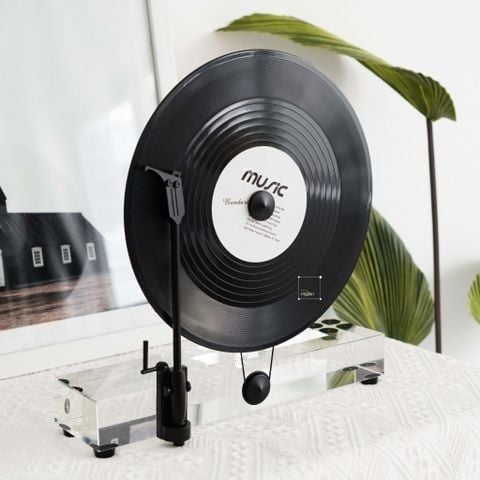 Đồ Trang Trí Đĩa Than Pha Lê Giao Thoa Bauhaus Hiện Đại