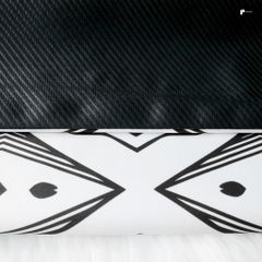 Vỏ Gối Tựa Lưng Giả Lụa Dệt Sọc Phong Cách Bohemian Trắng Đen