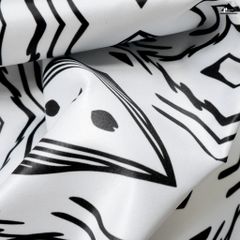 Vỏ Gối Tựa Lưng Giả Lụa Dệt Sọc Phong Cách Bohemian Trắng Đen