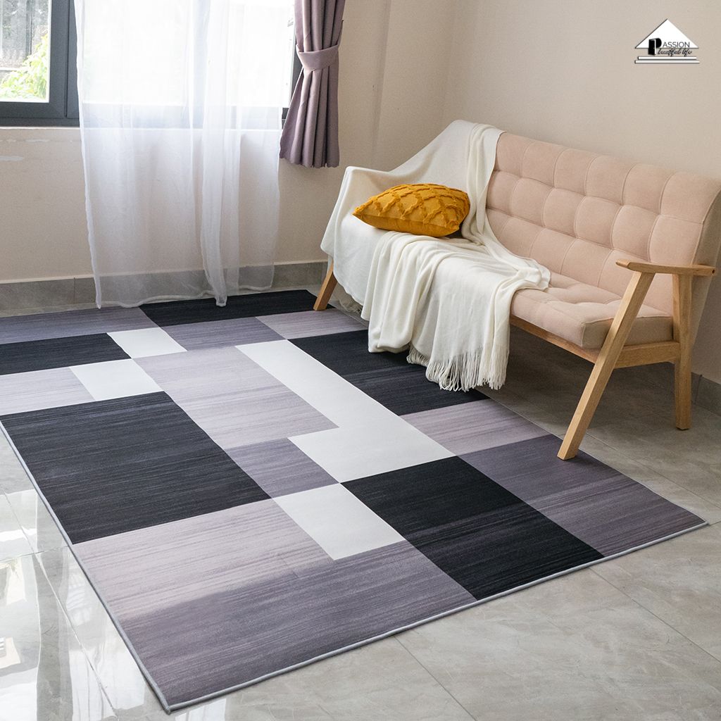 Thảm nhung trải sàn trang trí phòng khách sang trọng