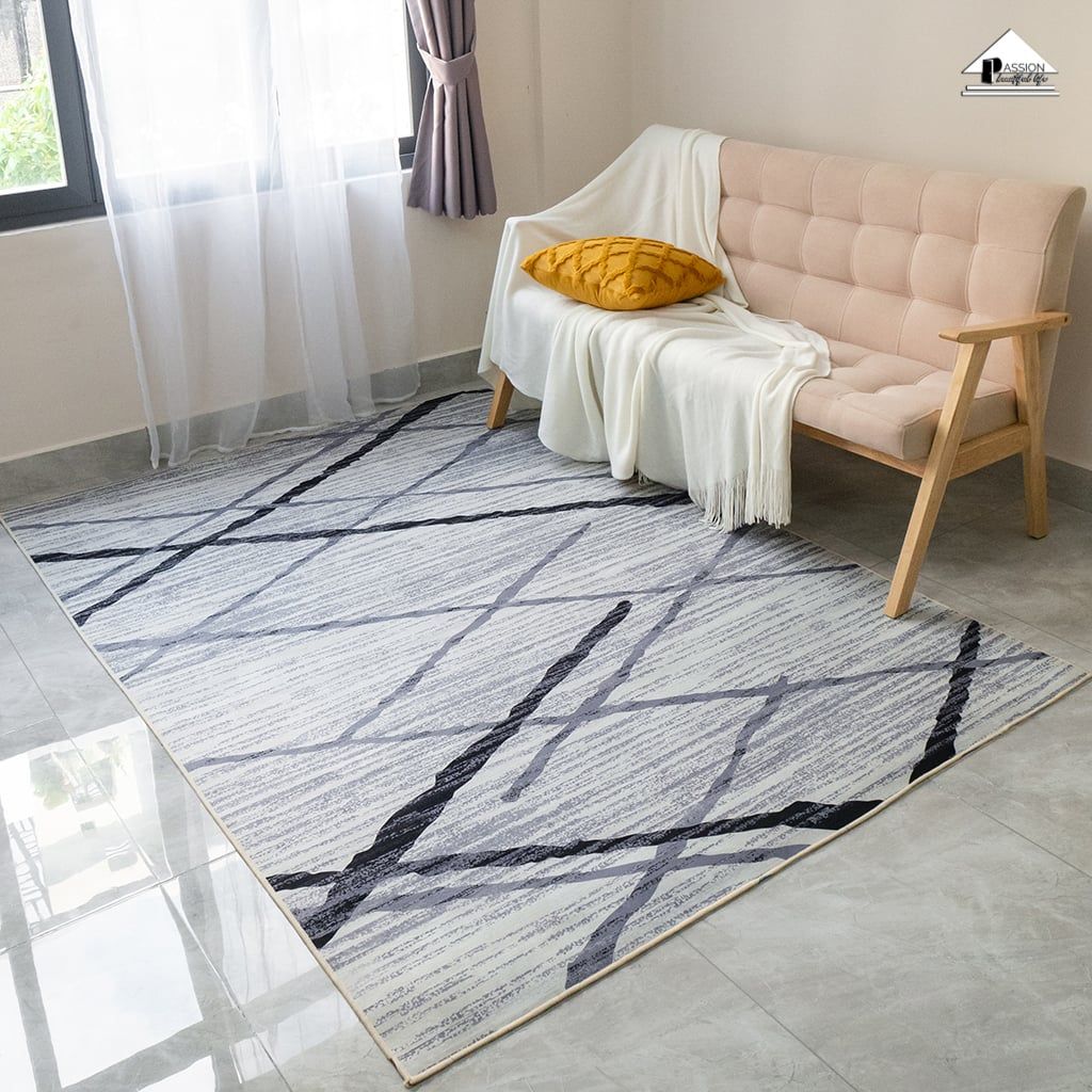 Thảm nhung trải sàn trang trí phòng khách sang trọng