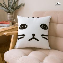 Vỏ Gối Tựa Lưng Sofa Nordic Bohemian Tua Rua Họa Tiết Mèo