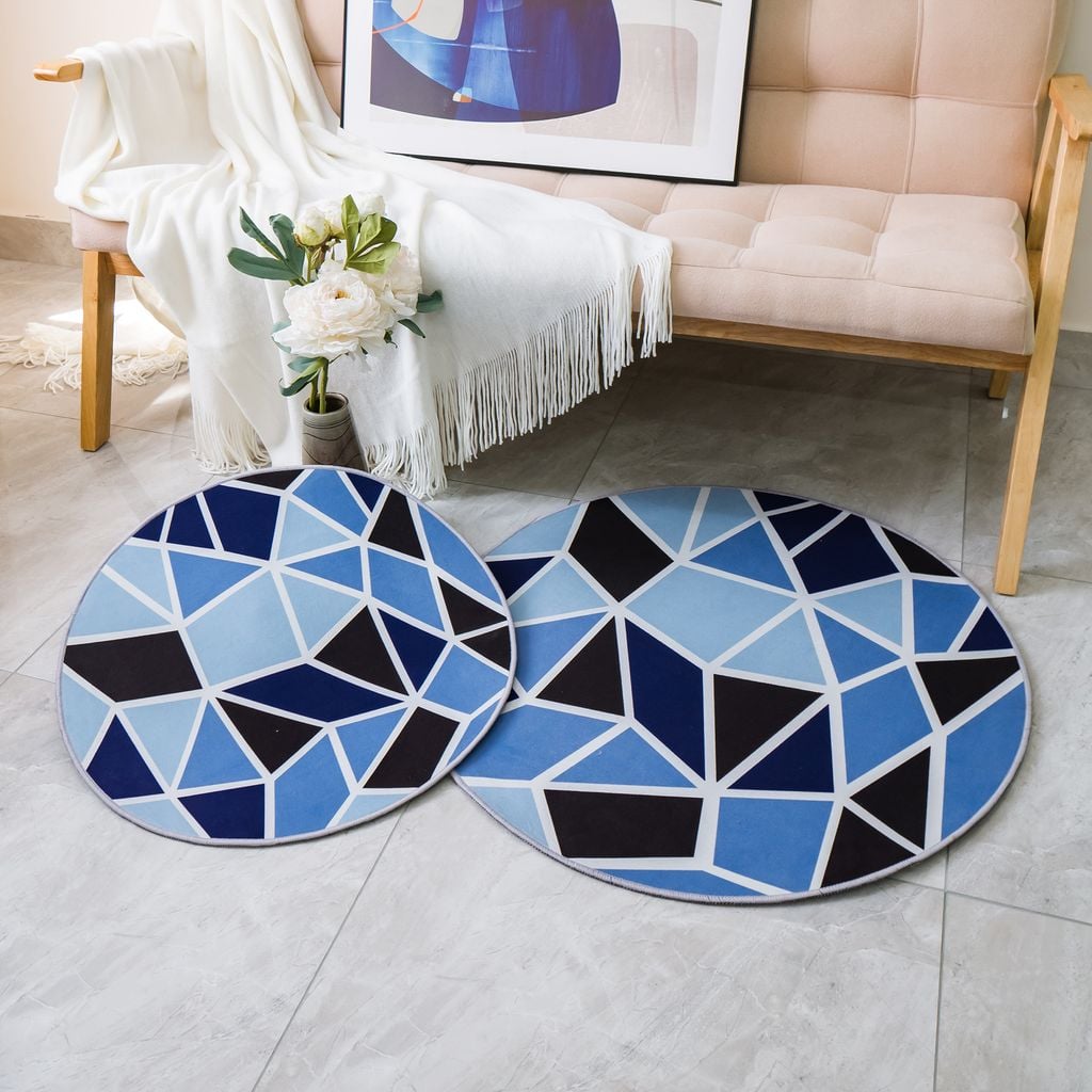 Thảm tròn nhung nỉ họa tiết in hình 3D